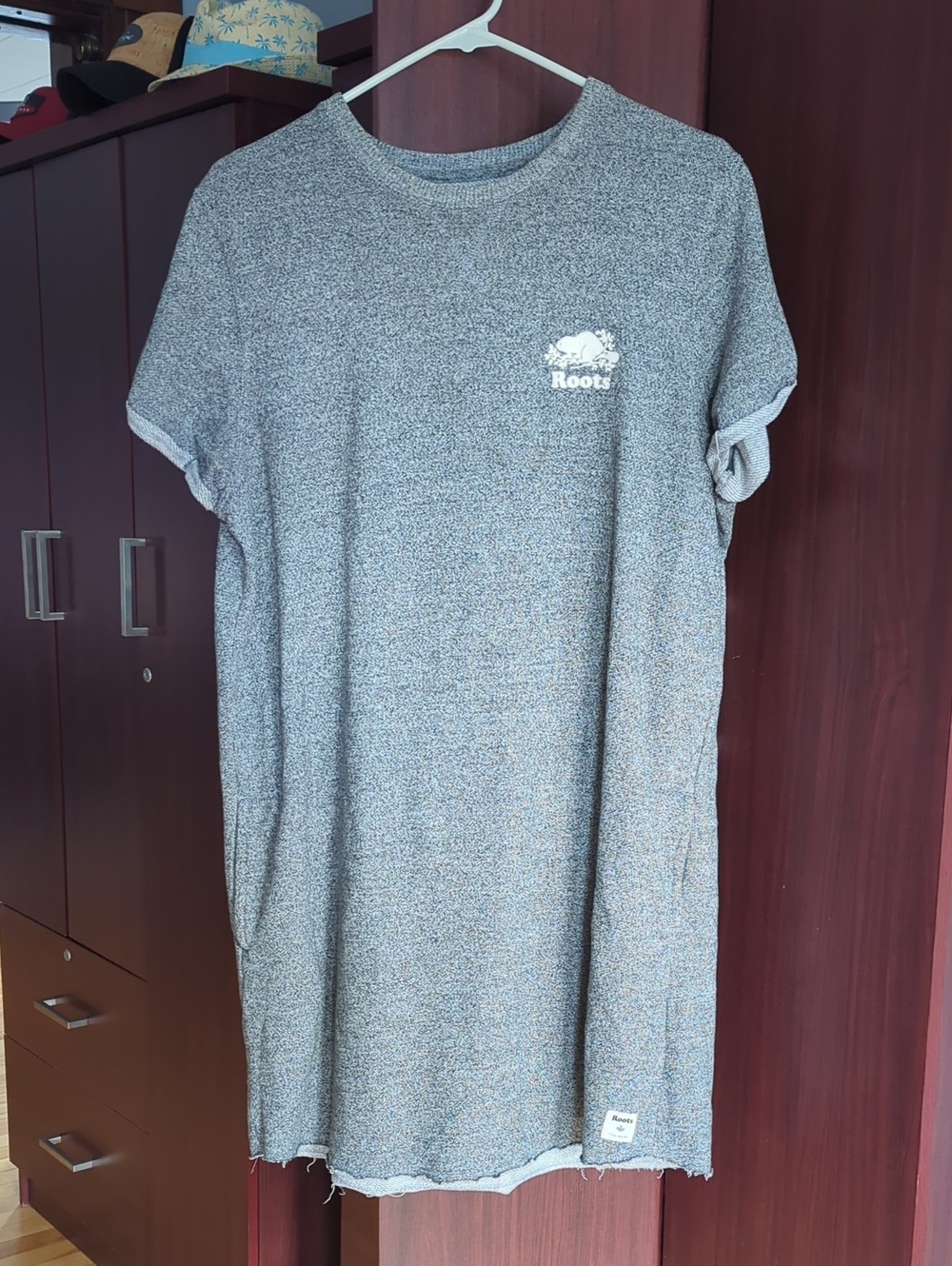 Roots Grey Heathered Logo Tee Dress